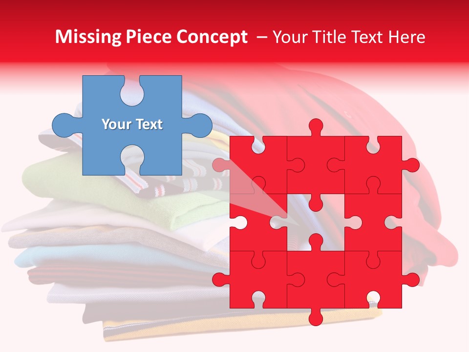 A Pile Of Folded Clothes On A White Background PowerPoint Template