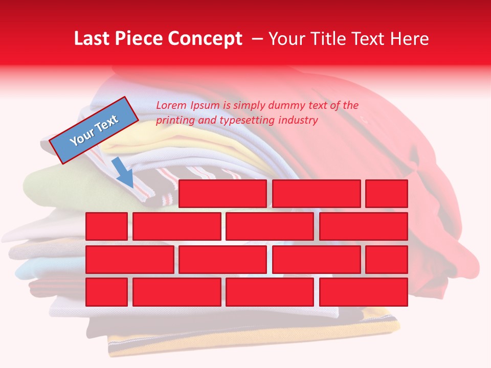 A Pile Of Folded Clothes On A White Background PowerPoint Template