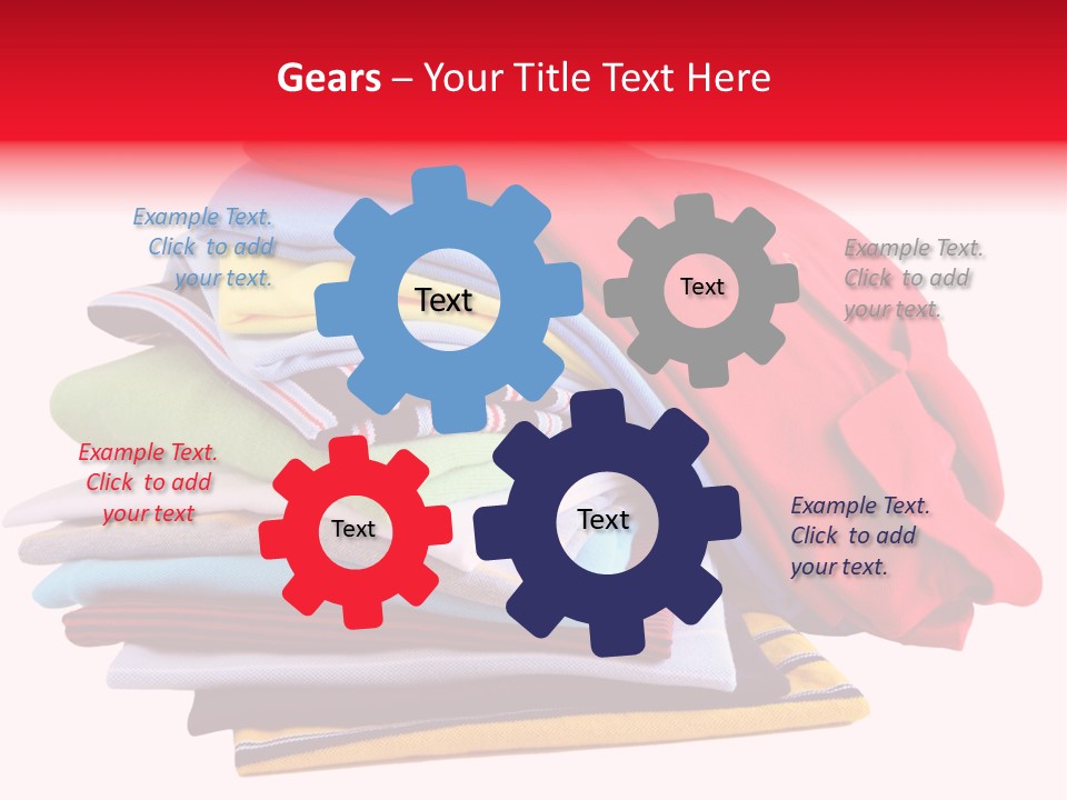 A Pile Of Folded Clothes On A White Background PowerPoint Template