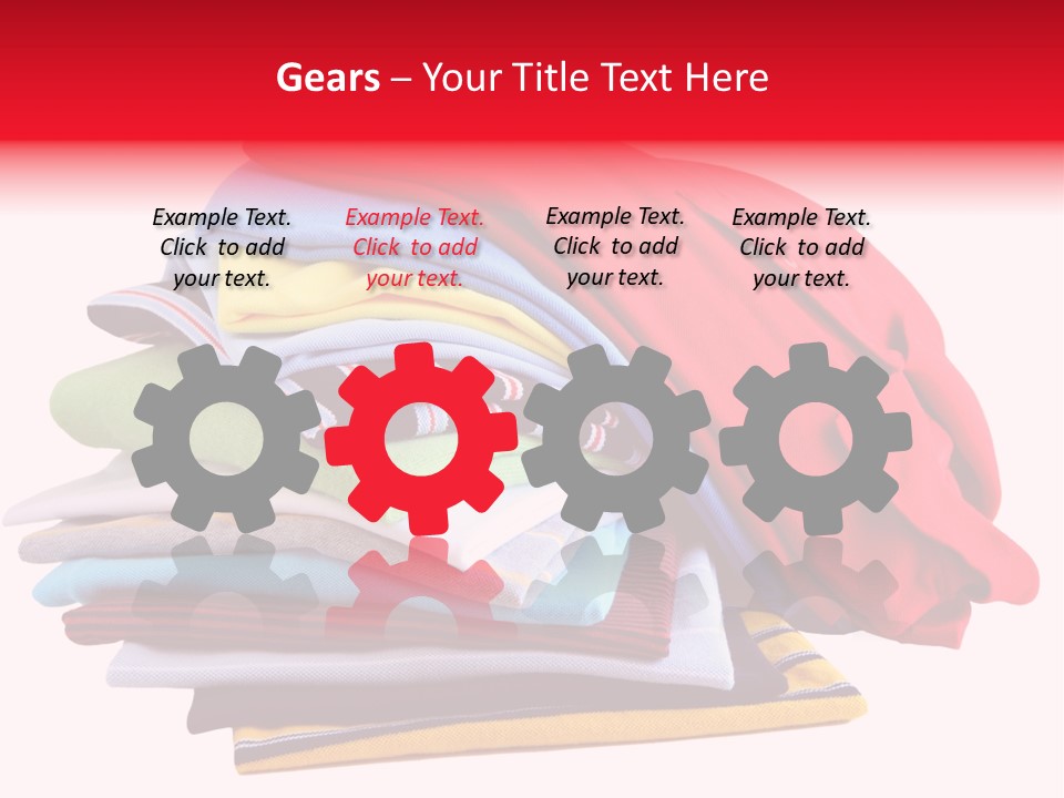 A Pile Of Folded Clothes On A White Background PowerPoint Template