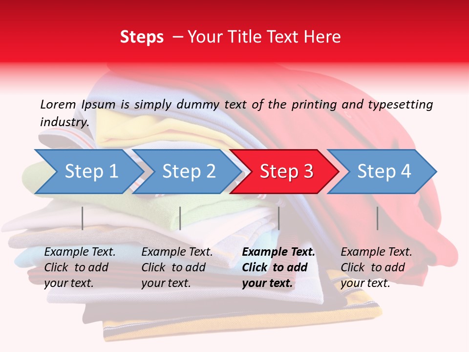 A Pile Of Folded Clothes On A White Background PowerPoint Template