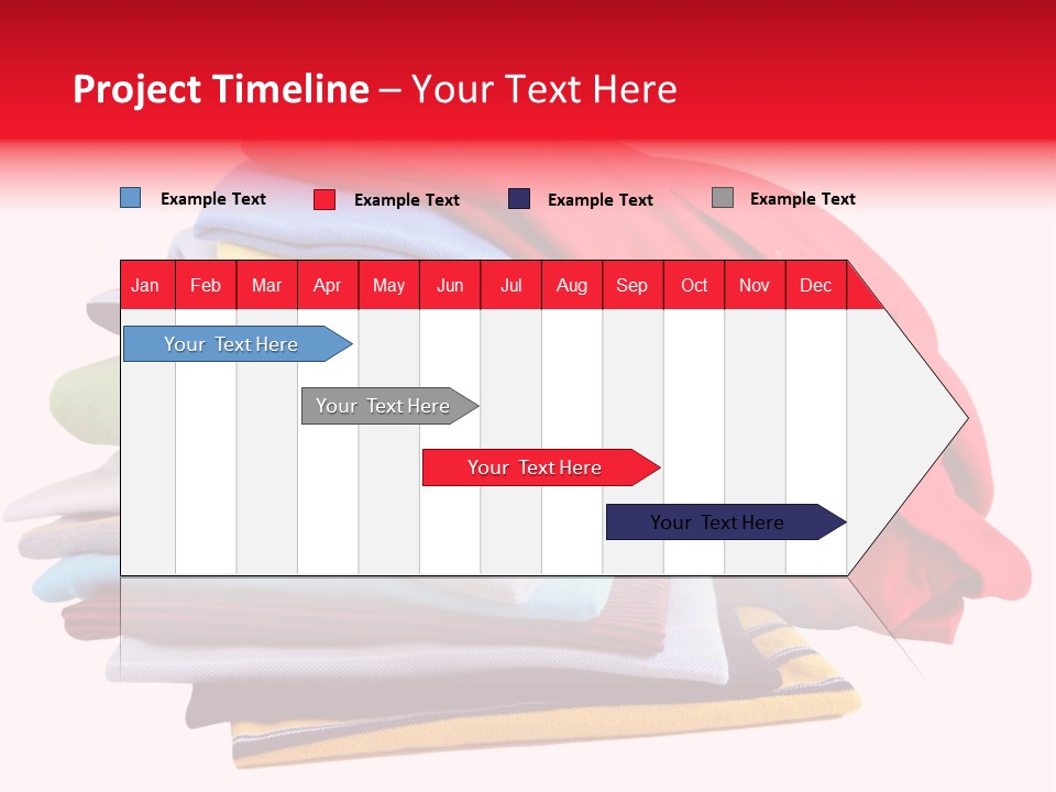 A Pile Of Folded Clothes On A White Background PowerPoint Template