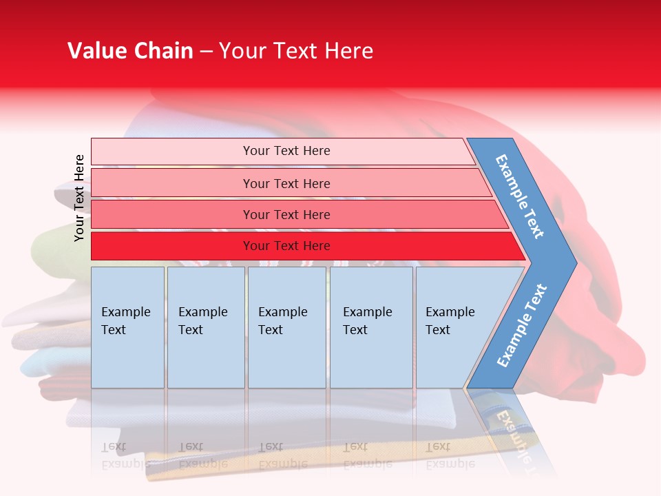 A Pile Of Folded Clothes On A White Background PowerPoint Template