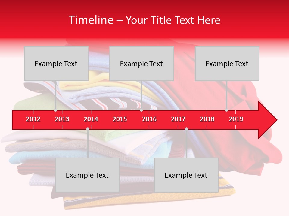 A Pile Of Folded Clothes On A White Background PowerPoint Template