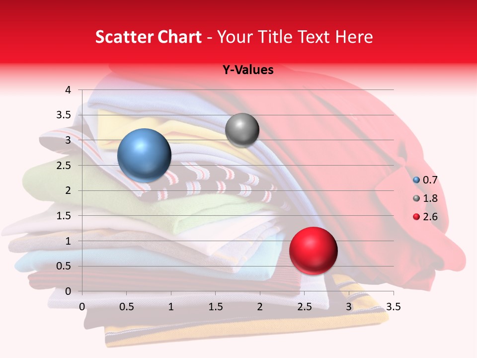 A Pile Of Folded Clothes On A White Background PowerPoint Template