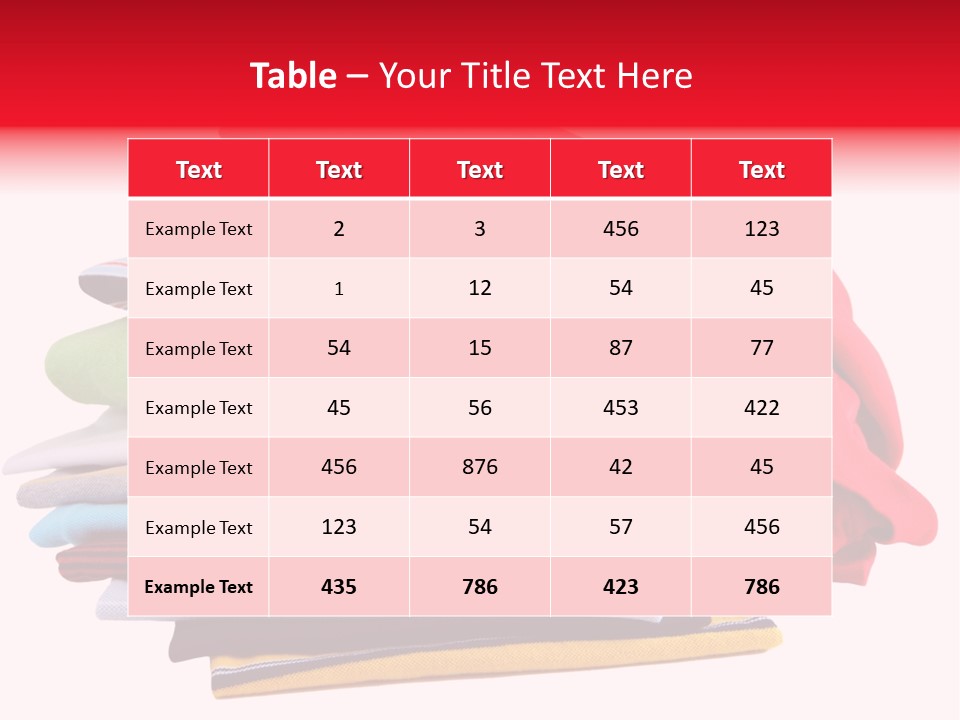 A Pile Of Folded Clothes On A White Background PowerPoint Template