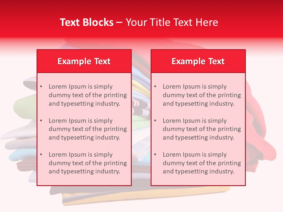 A Pile Of Folded Clothes On A White Background PowerPoint Template