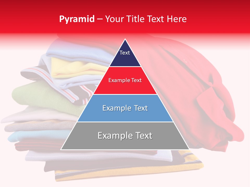 A Pile Of Folded Clothes On A White Background PowerPoint Template