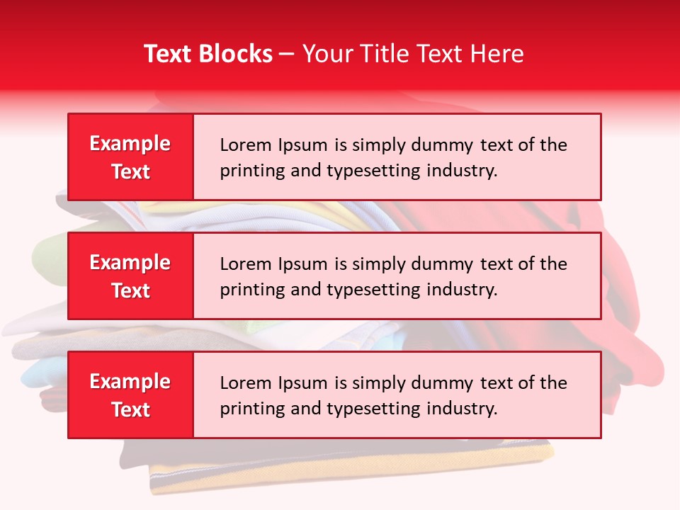 A Pile Of Folded Clothes On A White Background PowerPoint Template