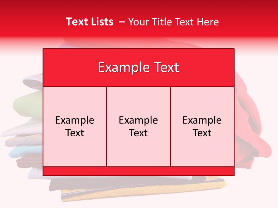 A Pile Of Folded Clothes On A White Background PowerPoint Template