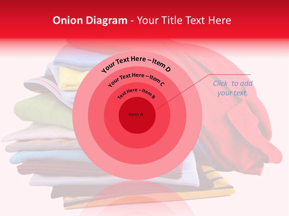 A Pile Of Folded Clothes On A White Background PowerPoint Template