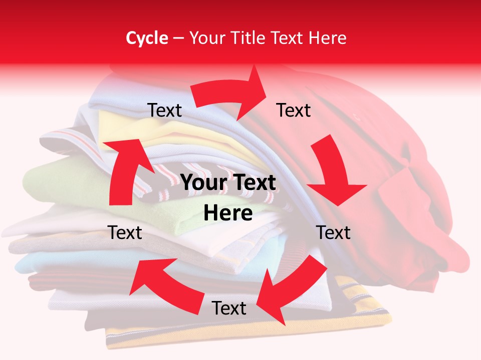 A Pile Of Folded Clothes On A White Background PowerPoint Template