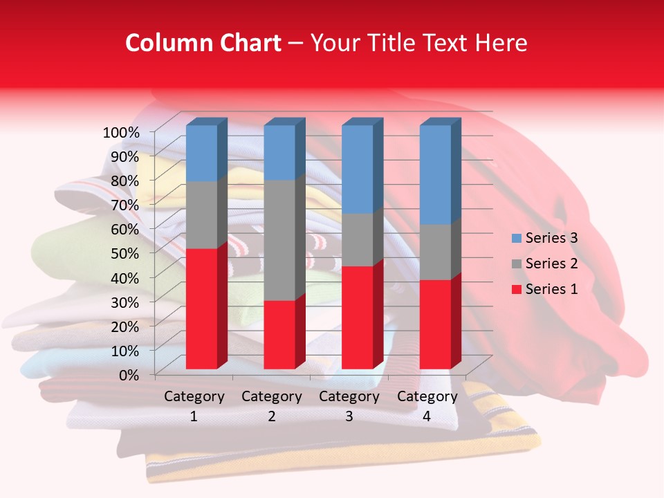 A Pile Of Folded Clothes On A White Background PowerPoint Template