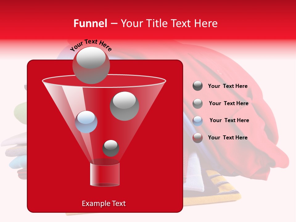 A Pile Of Folded Clothes On A White Background PowerPoint Template