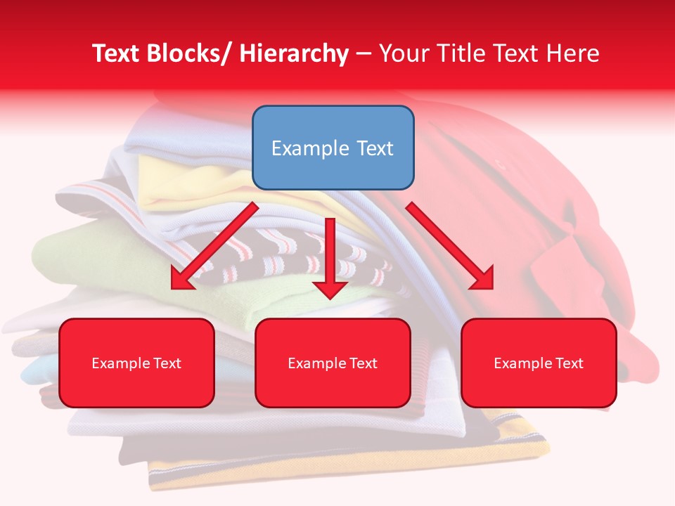 A Pile Of Folded Clothes On A White Background PowerPoint Template