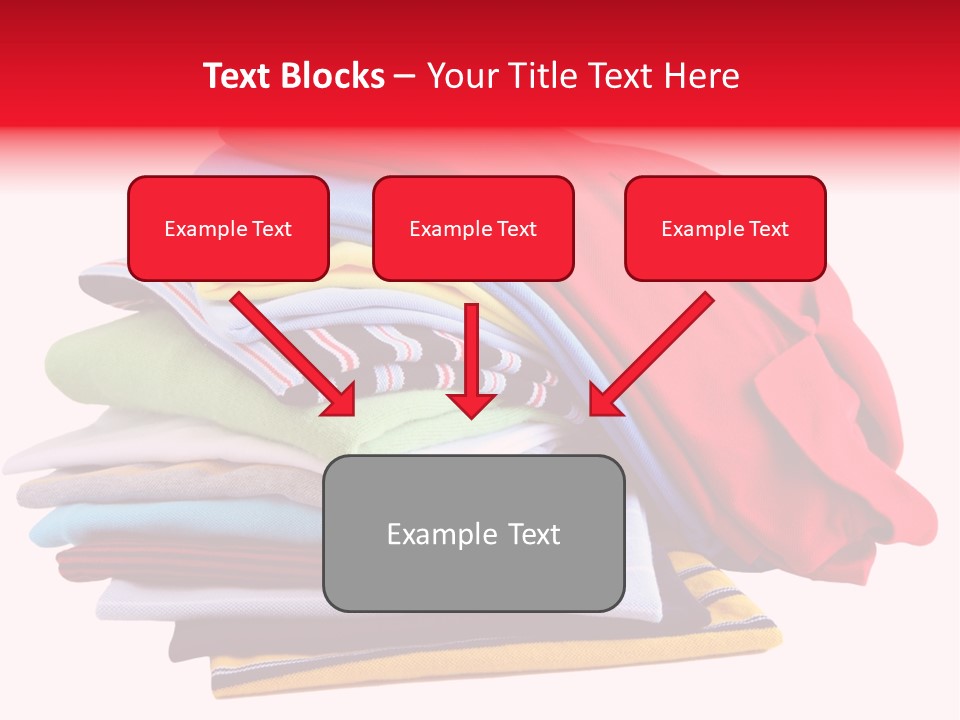 A Pile Of Folded Clothes On A White Background PowerPoint Template