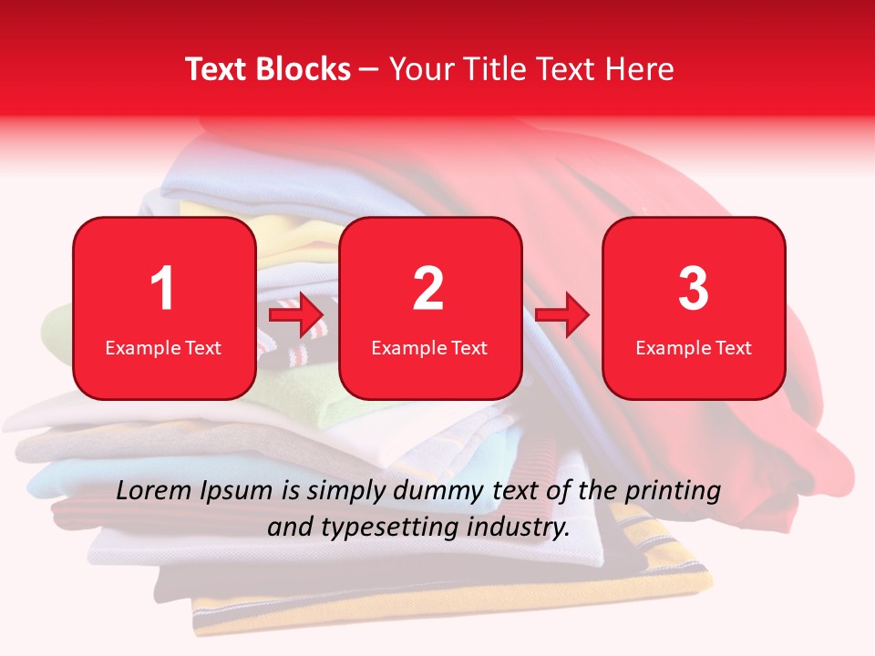 A Pile Of Folded Clothes On A White Background PowerPoint Template