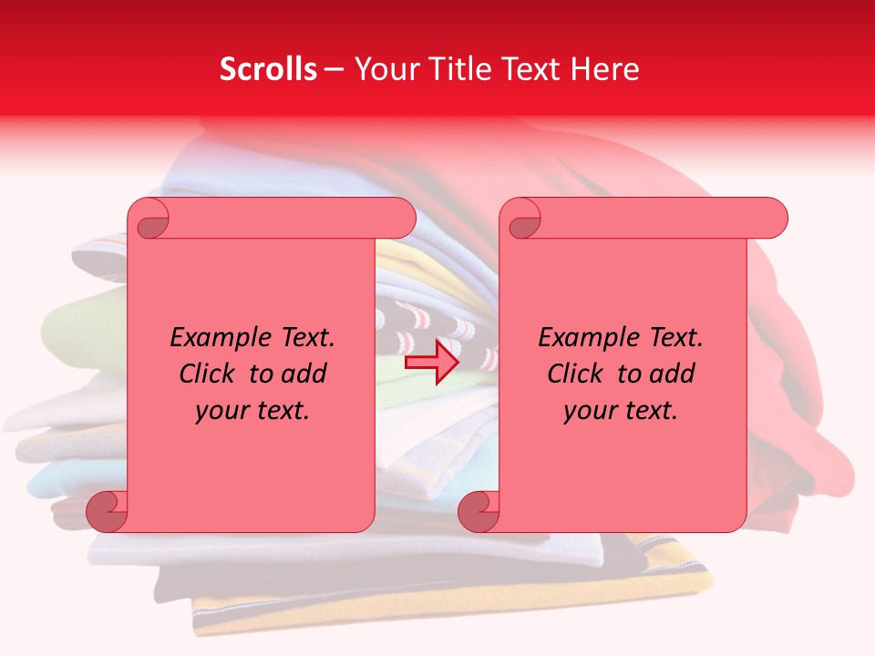 A Pile Of Folded Clothes On A White Background PowerPoint Template