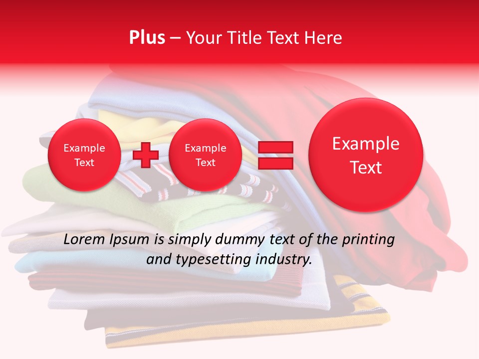A Pile Of Folded Clothes On A White Background PowerPoint Template