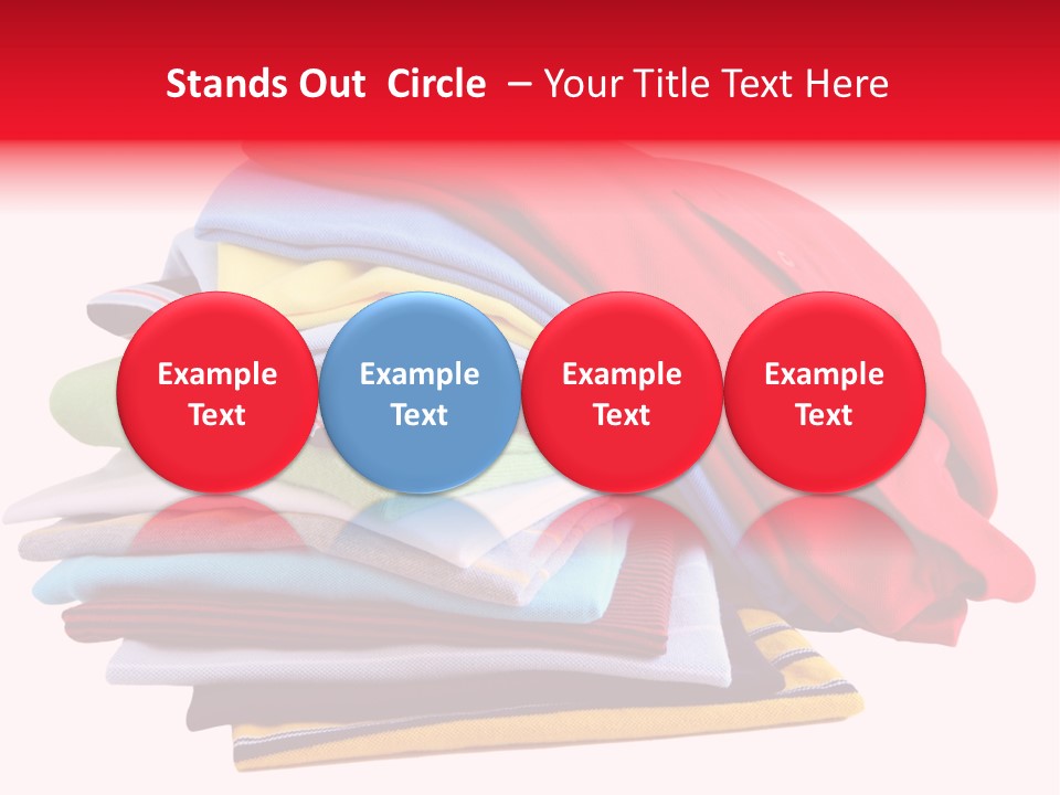 A Pile Of Folded Clothes On A White Background PowerPoint Template