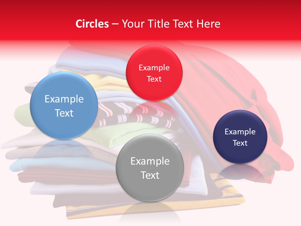 A Pile Of Folded Clothes On A White Background PowerPoint Template