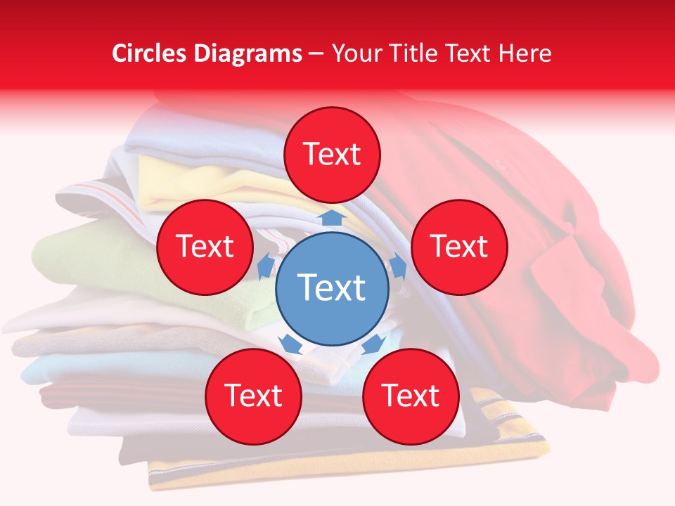 A Pile Of Folded Clothes On A White Background PowerPoint Template