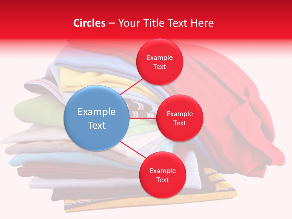 A Pile Of Folded Clothes On A White Background PowerPoint Template