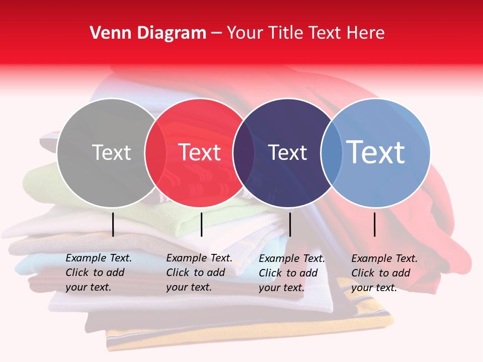 A Pile Of Folded Clothes On A White Background PowerPoint Template