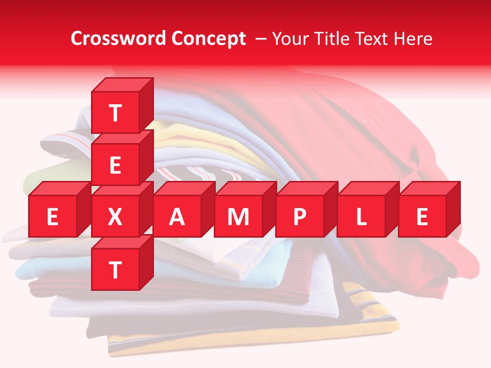 A Pile Of Folded Clothes On A White Background PowerPoint Template