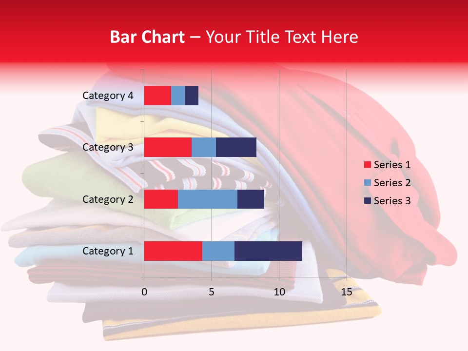 A Pile Of Folded Clothes On A White Background PowerPoint Template