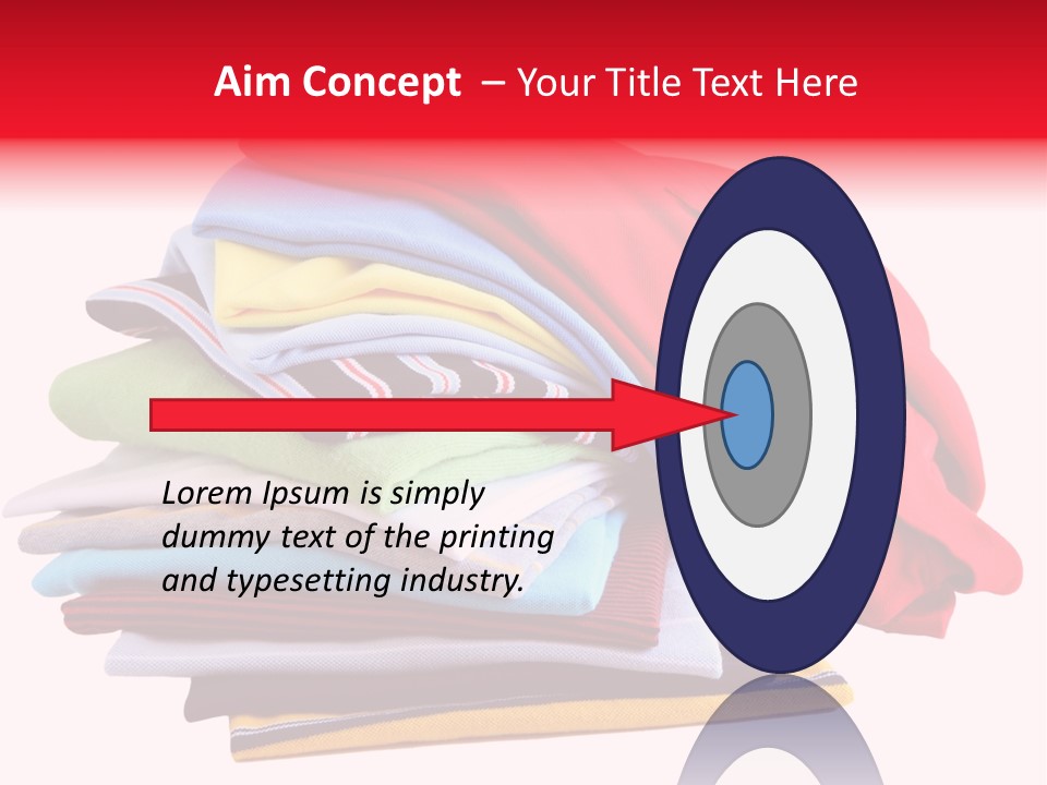 A Pile Of Folded Clothes On A White Background PowerPoint Template