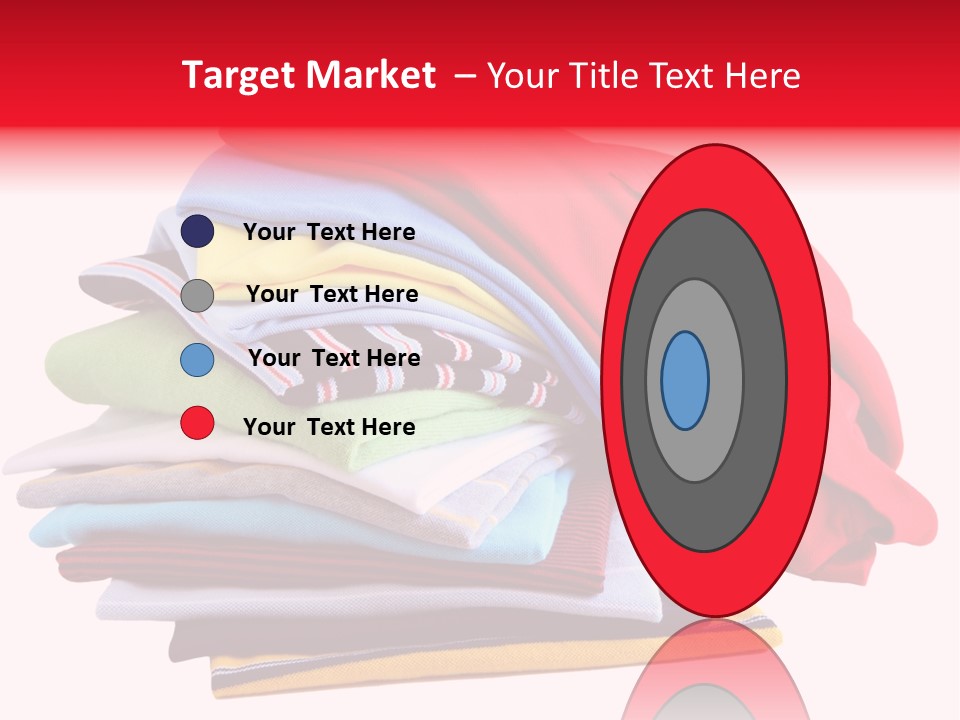 A Pile Of Folded Clothes On A White Background PowerPoint Template