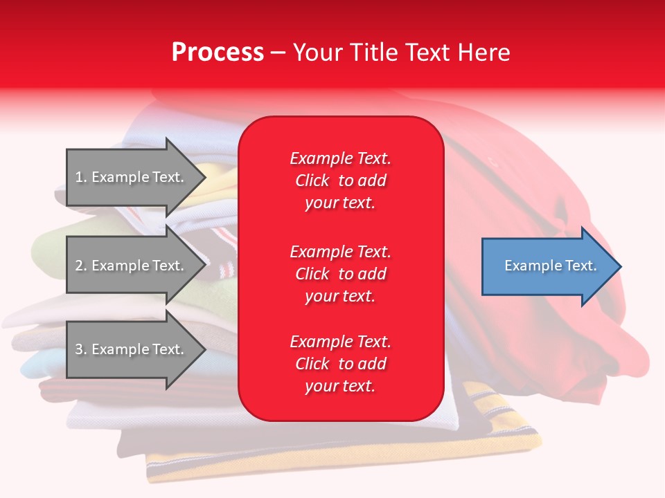 A Pile Of Folded Clothes On A White Background PowerPoint Template