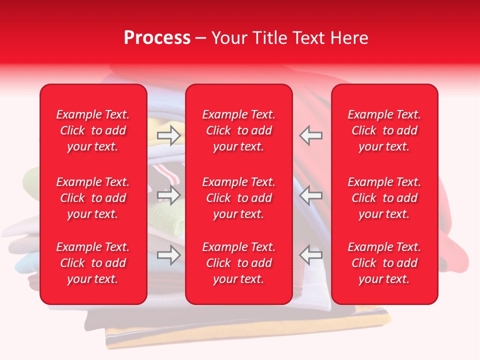 A Pile Of Folded Clothes On A White Background PowerPoint Template