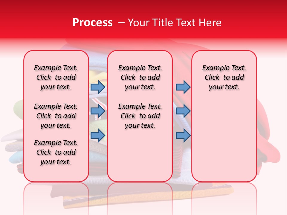 A Pile Of Folded Clothes On A White Background PowerPoint Template