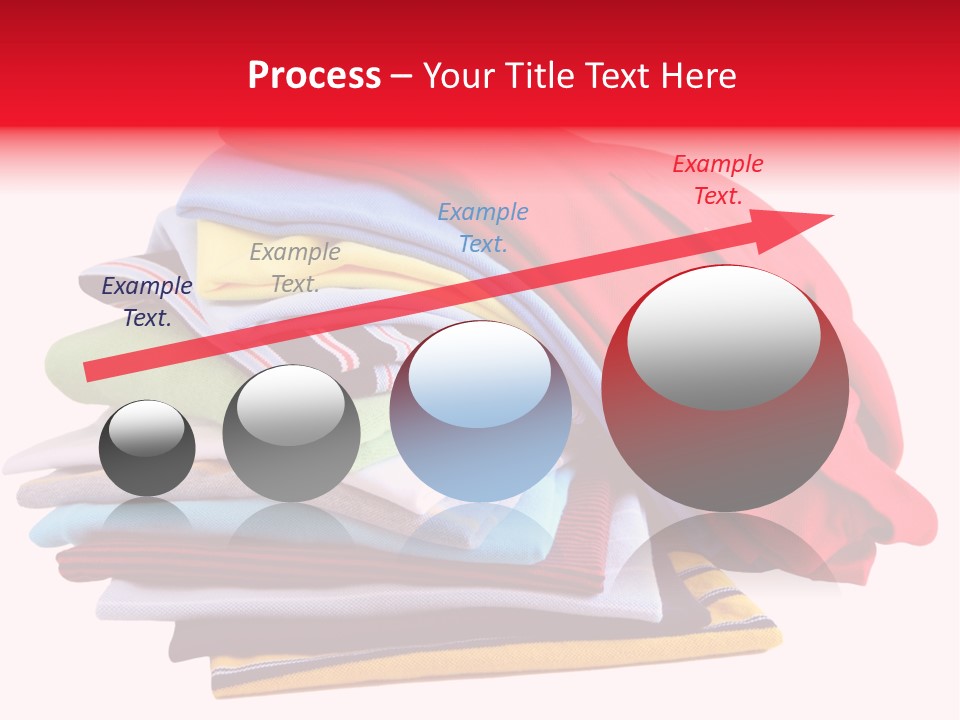 A Pile Of Folded Clothes On A White Background PowerPoint Template