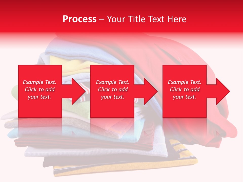 A Pile Of Folded Clothes On A White Background PowerPoint Template