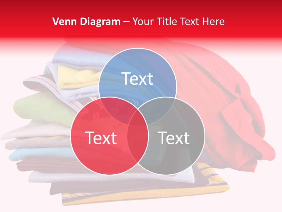 A Pile Of Folded Clothes On A White Background PowerPoint Template