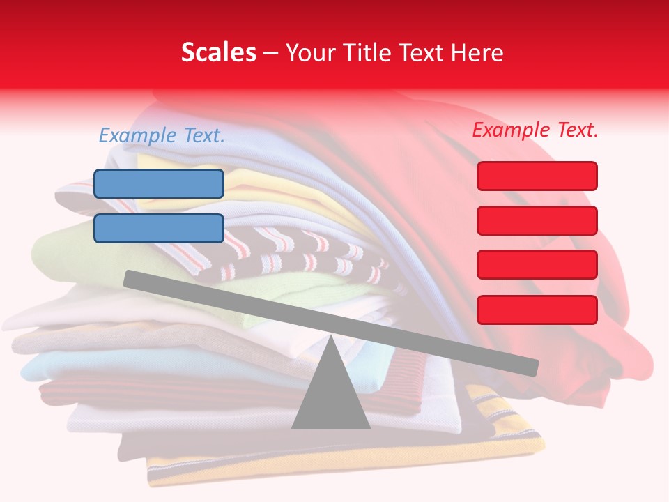 A Pile Of Folded Clothes On A White Background PowerPoint Template