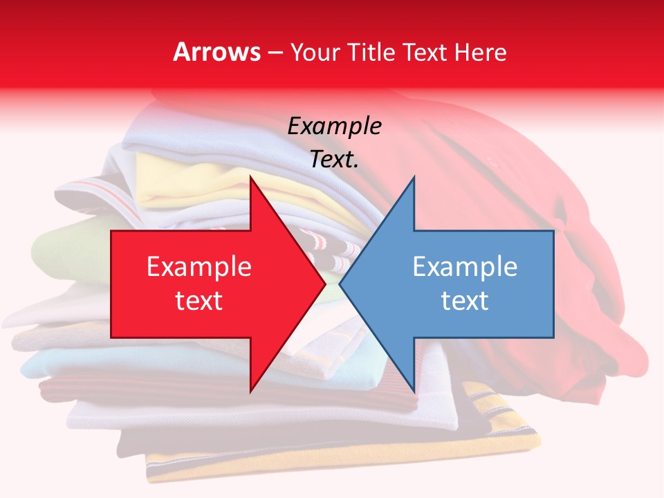 A Pile Of Folded Clothes On A White Background PowerPoint Template