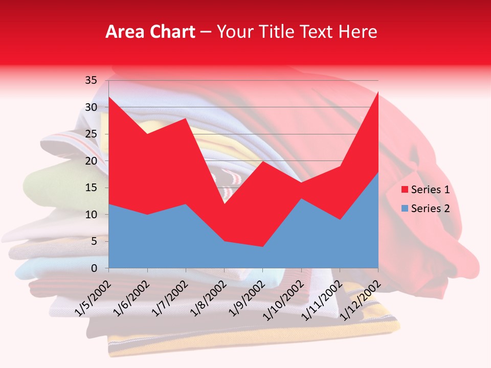 A Pile Of Folded Clothes On A White Background PowerPoint Template