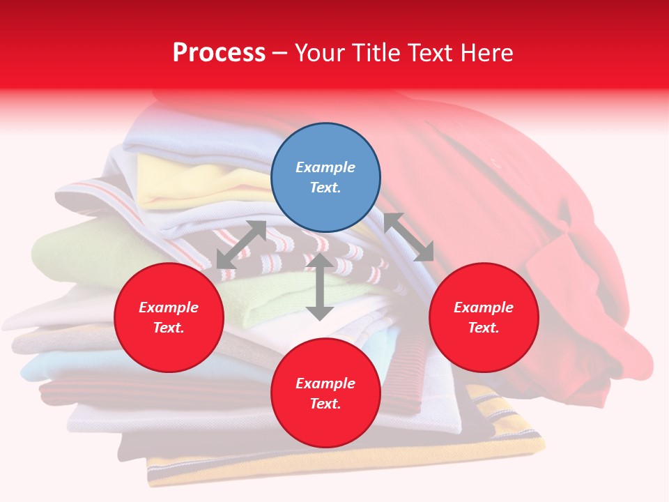 A Pile Of Folded Clothes On A White Background PowerPoint Template