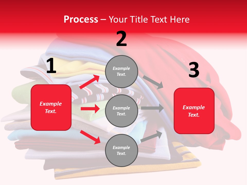 A Pile Of Folded Clothes On A White Background PowerPoint Template