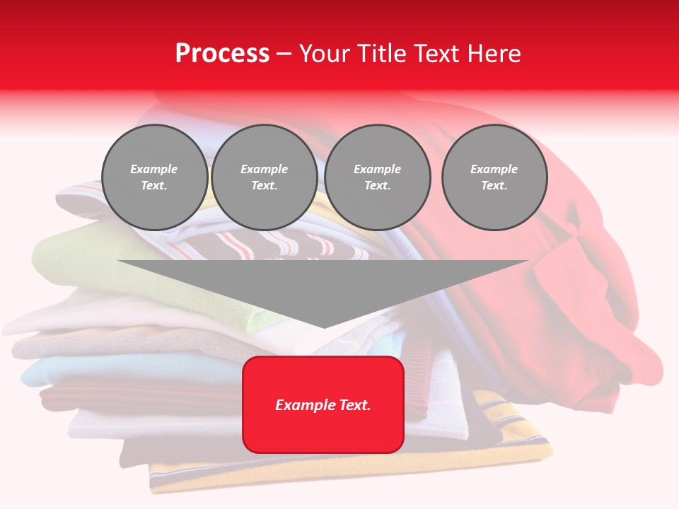 A Pile Of Folded Clothes On A White Background PowerPoint Template