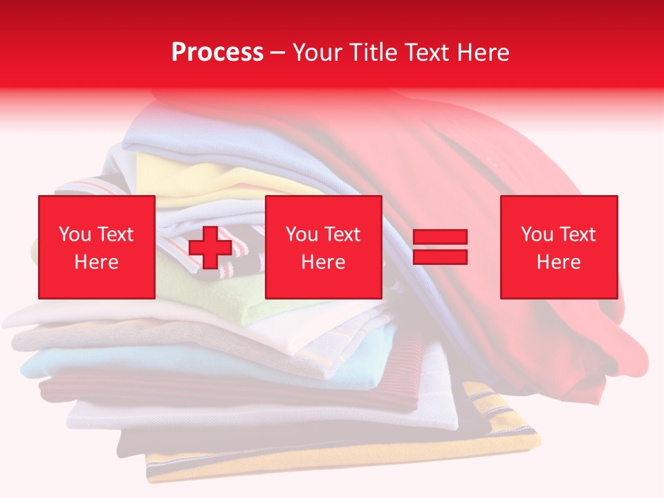 A Pile Of Folded Clothes On A White Background PowerPoint Template