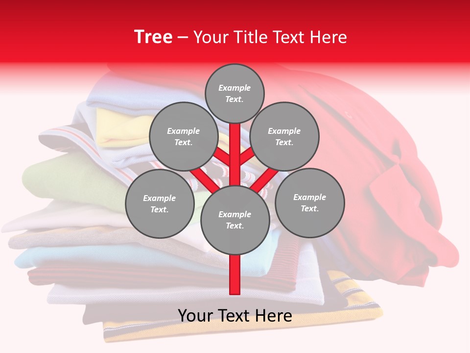 A Pile Of Folded Clothes On A White Background PowerPoint Template