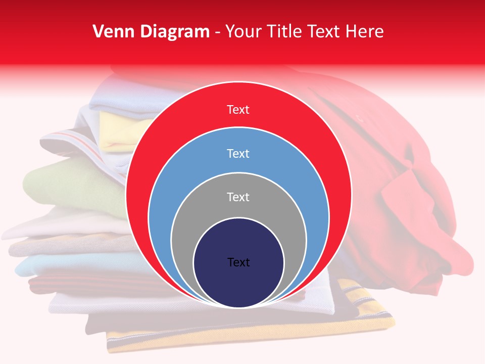 A Pile Of Folded Clothes On A White Background PowerPoint Template