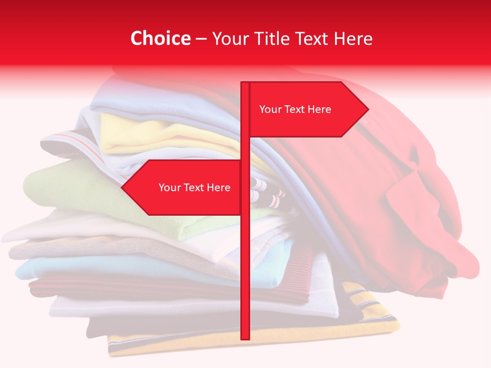 A Pile Of Folded Clothes On A White Background PowerPoint Template