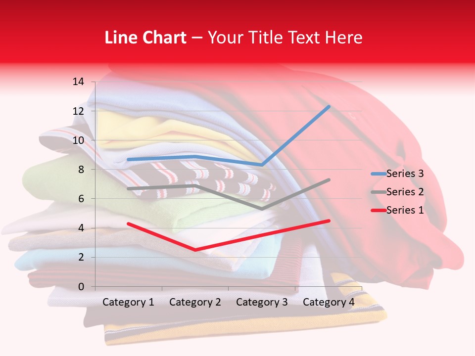 A Pile Of Folded Clothes On A White Background PowerPoint Template
