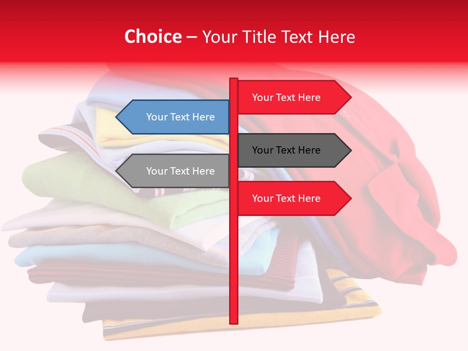 A Pile Of Folded Clothes On A White Background PowerPoint Template